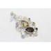 Sterling Silver 925 pendant semi precious quartz topaz gem stone women C339